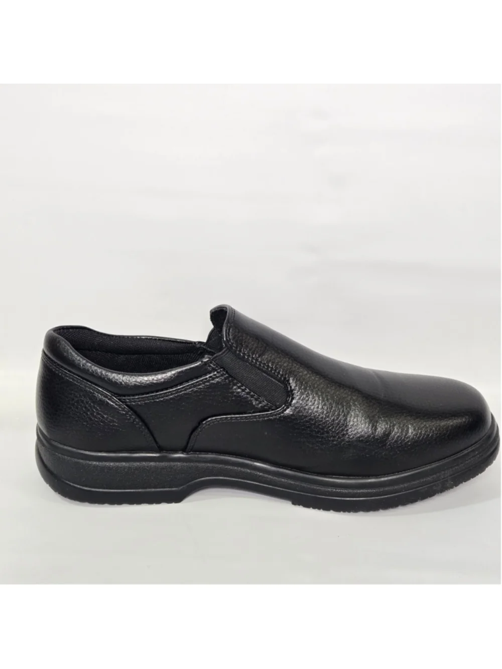 Deer Stags Slip Resistant Work Shoes Mens 9.5 Black Loafer Memory Foam Comfort